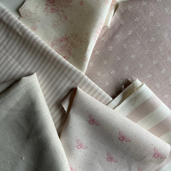 Linen Fabric Craft Pack - Pretty Pinks 11