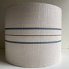 Peony & Sage Swiss Stripe Mussel on Grainsack Drum Lampshade