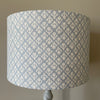 Gozo Gustavian Blue on Cream Lampshade