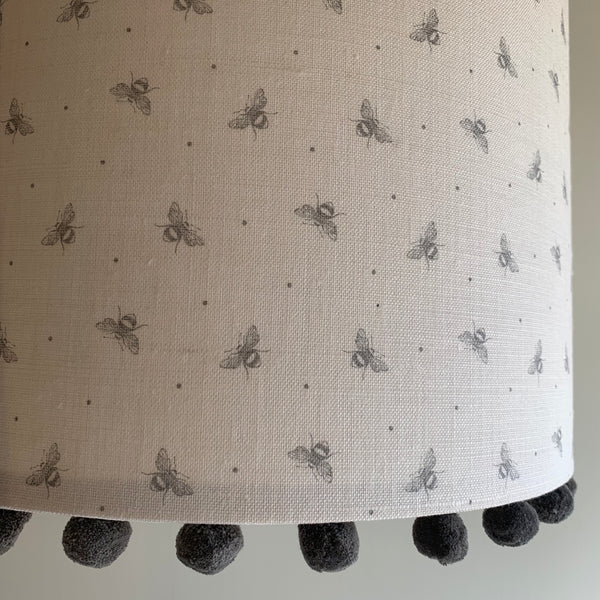 Tiny Busy Bees Pom Pom Lampshade