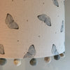 Faded Dotty Butterflies Pom Pom Lampshade