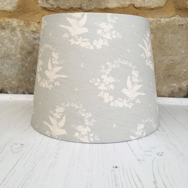 Birdsong in Seamist Linen Lampshade