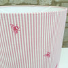 Bees Pinstripe (raspberry) Linen Lampshade - Lolly & Boo - 2