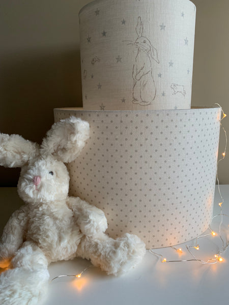 Peony & Sage Rabbit All Star Linen (Rain) - Offcut