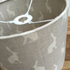 Gustavian Grey Mini Hares Linen Lined Lampshade - Lolly & Boo - 1
