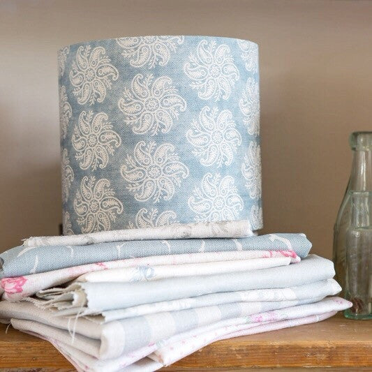 Mini Anoushka Nordic Blue Blotch Linen Lampshade - Lolly & Boo - 1