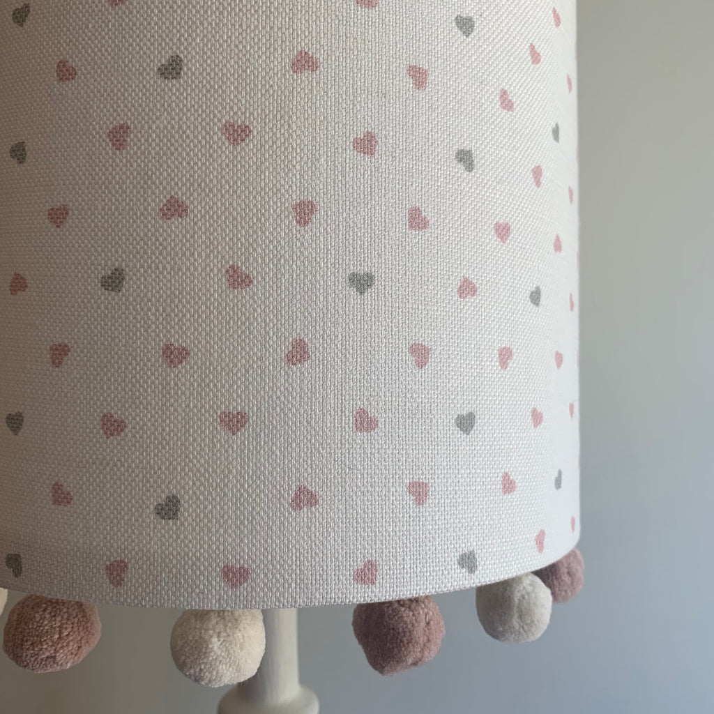 Hearts Pom Pom Lampshade