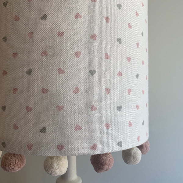 Hearts Pom Pom Lampshade