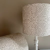 Peony & Sage India Linen in Gustavian Grey on Cream Linen - off cut