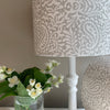Peony & Sage India Linen in Gustavian Grey on Cream Linen - off cut