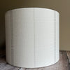Indi Stripe Swedish Grey on White Linen Lampshade - one only - free postage!