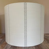 Indi Stripe Swedish Grey on White Linen Lampshade - one only - free postage!