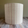 Charente Stripe Chalky Pink on Stone Linen Drum Lampshade