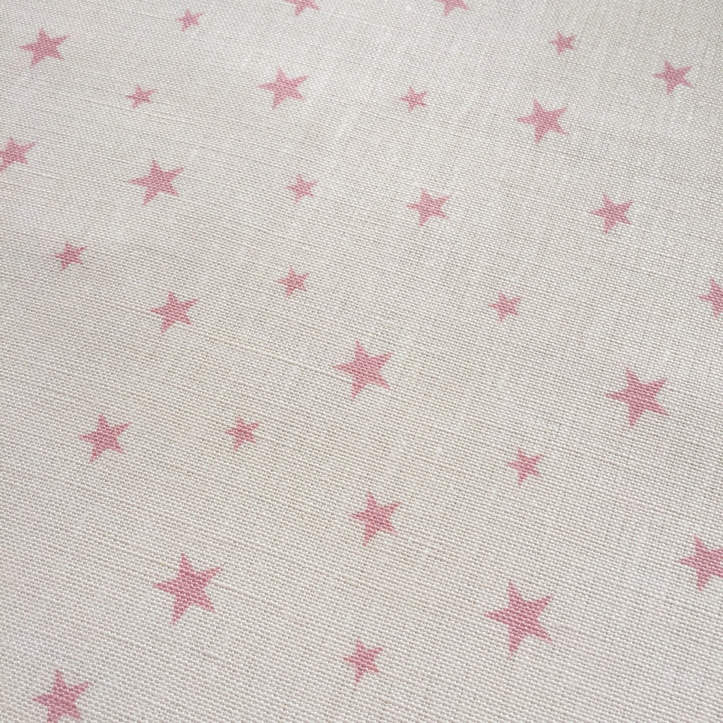 Peony & Sage Blush Pink All Stars Linen - Offcut - Lolly & Boo