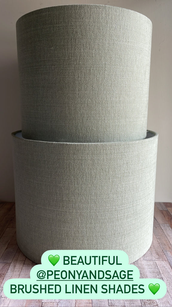 Peony & Sage Brushed Green Linen - Offcut