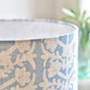 Grande Antibes Blue Grey Blotch on Stone Drum Lampshade