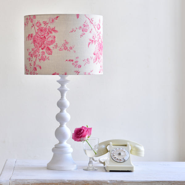 Mia Raspberry on Stone Lampshade