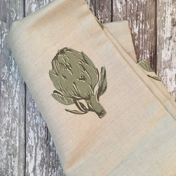 Emily Bond Artichokes Linen - Offcut