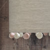 Natural Linen Pink & Ivory Pom Pom Lampshade