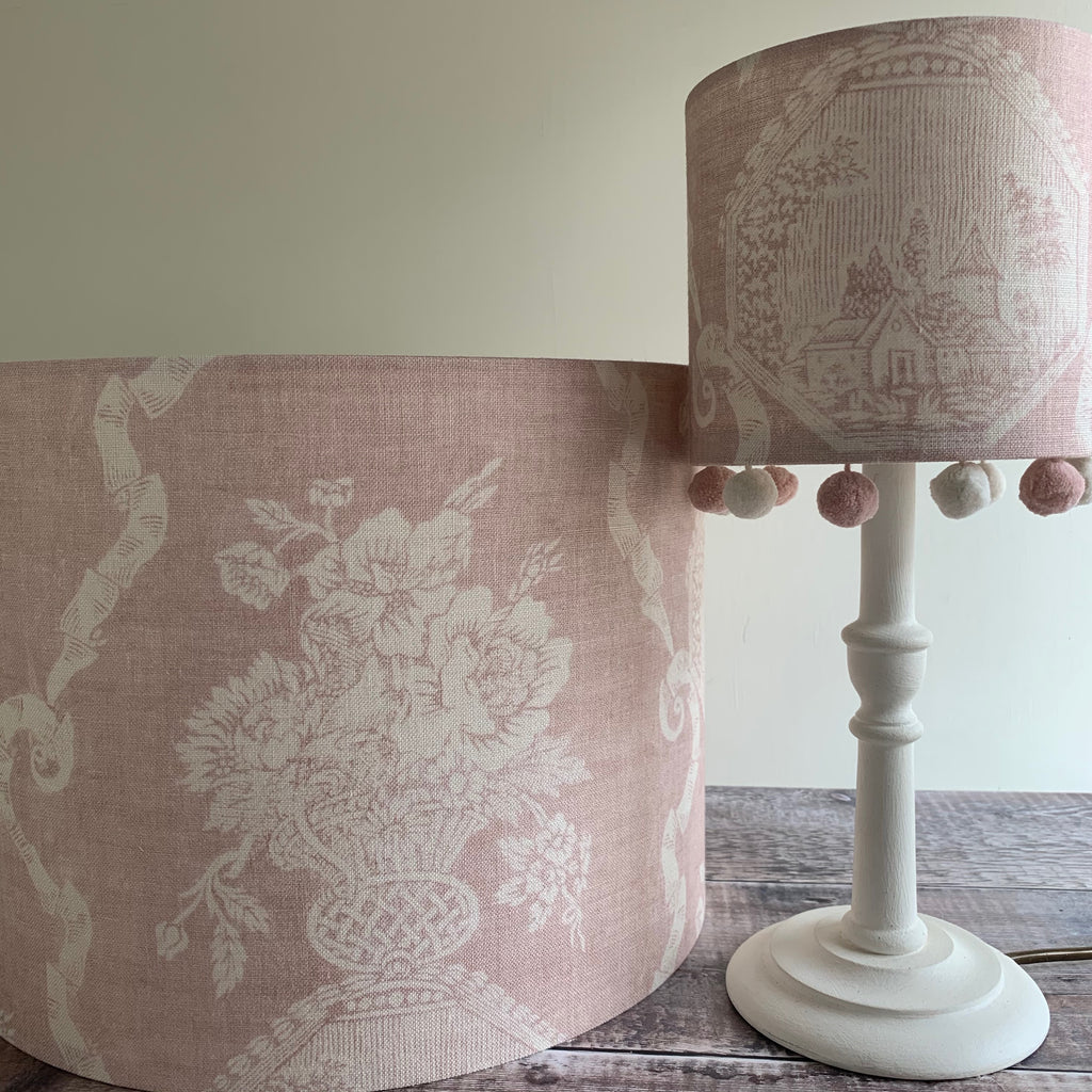 Peony & Sage Greta Mulberry Pink  Linen - Offcut