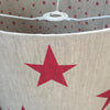 Red All Stars Linen Drum Lampshade - Lolly & Boo - 3