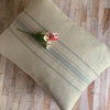 Peony and Sage Danish Stripe Cushion in Ribbon Blue