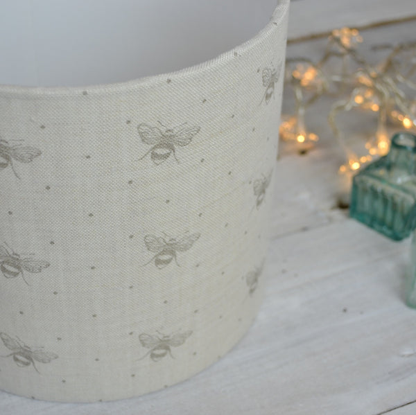 Dove Just Bees Linen Drum Lampshade - Lolly & Boo