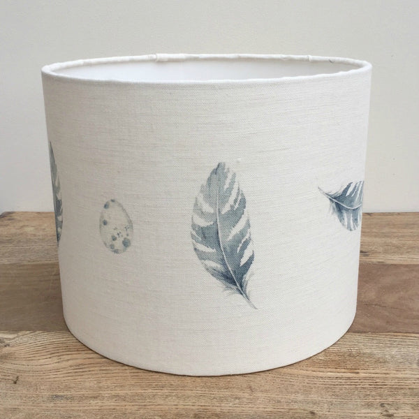 Bamburgh Feather & Egg Linen Drum Lampshade - Lolly & Boo - 1