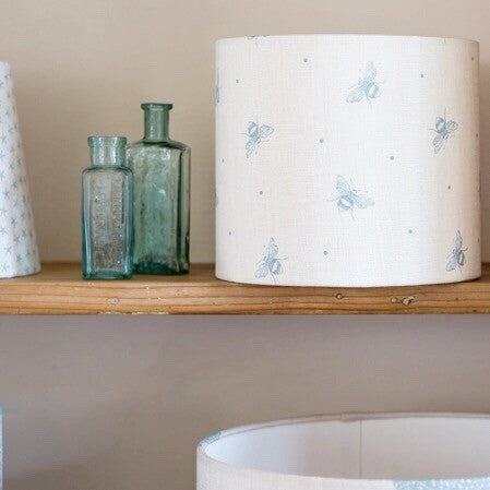 Busy Bees Linen Lampshade - Lolly & Boo - 1