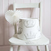 Crowns (Chalk Grey) Linen Lampshade - Lolly & Boo - 1