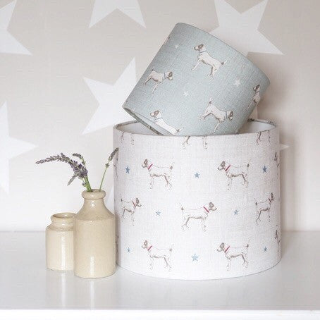 Jack All Star (blue star) Linen Lampshade - Lolly & Boo - 1