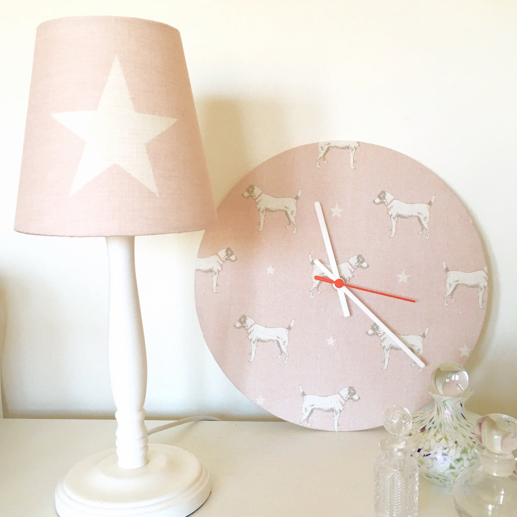 All Stars (Large) Pink Icing Linen Lampshade - Lolly & Boo - 1