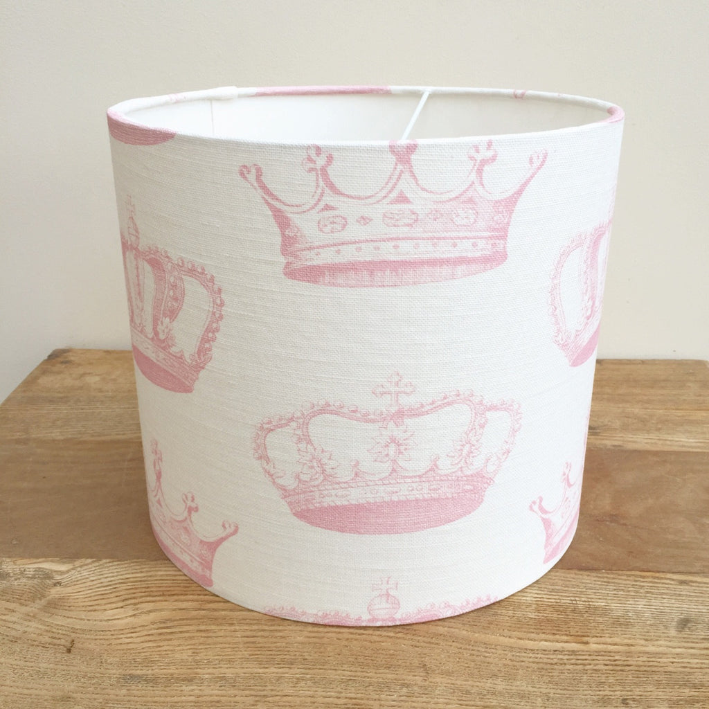 Crowns (Pink icing) Linen Lampshade - Lolly & Boo - 1