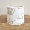 Crowns (Chalk Grey) Linen Lampshade - Lolly & Boo - 3