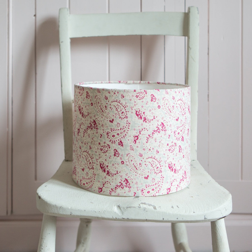 Seamist Vintage Paisley Linen Drum Lampshade - Lolly & Boo - 1