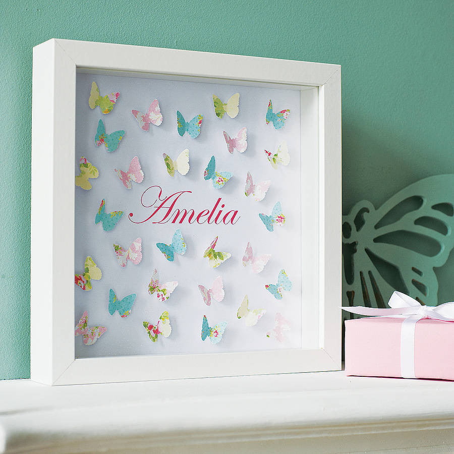 Personalised Paper Butterflies Art - Lolly & Boo - 1