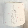 Rabbit All Star Linen Lampshade - pink or blue stars - Lolly & Boo - 2