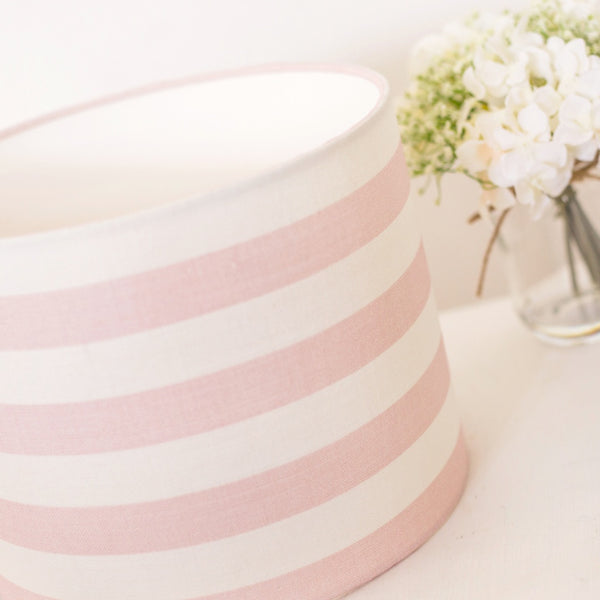 Peony & Sage Pink Summer Stripe Linen - Offcut - Lolly & Boo